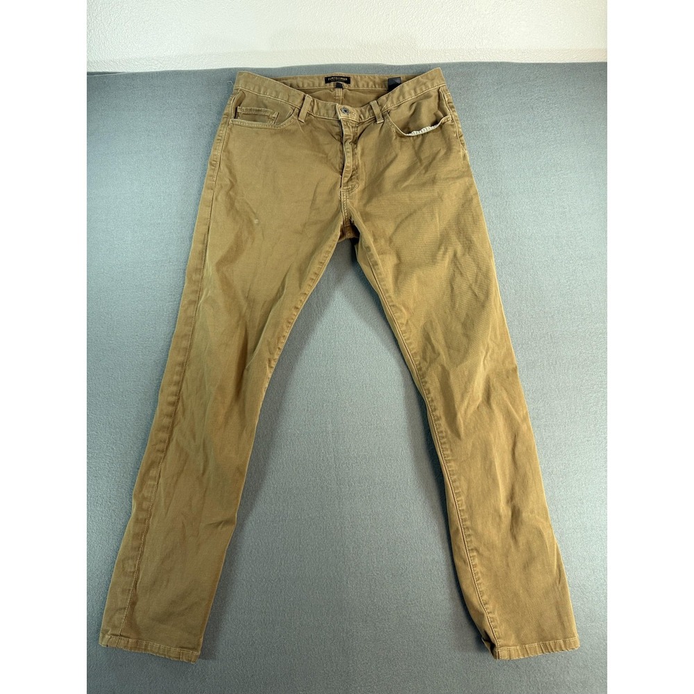 Flint And Tinder Khaki Pants Mens 33x31 Beige Slim Fit Chino Denim Casual
